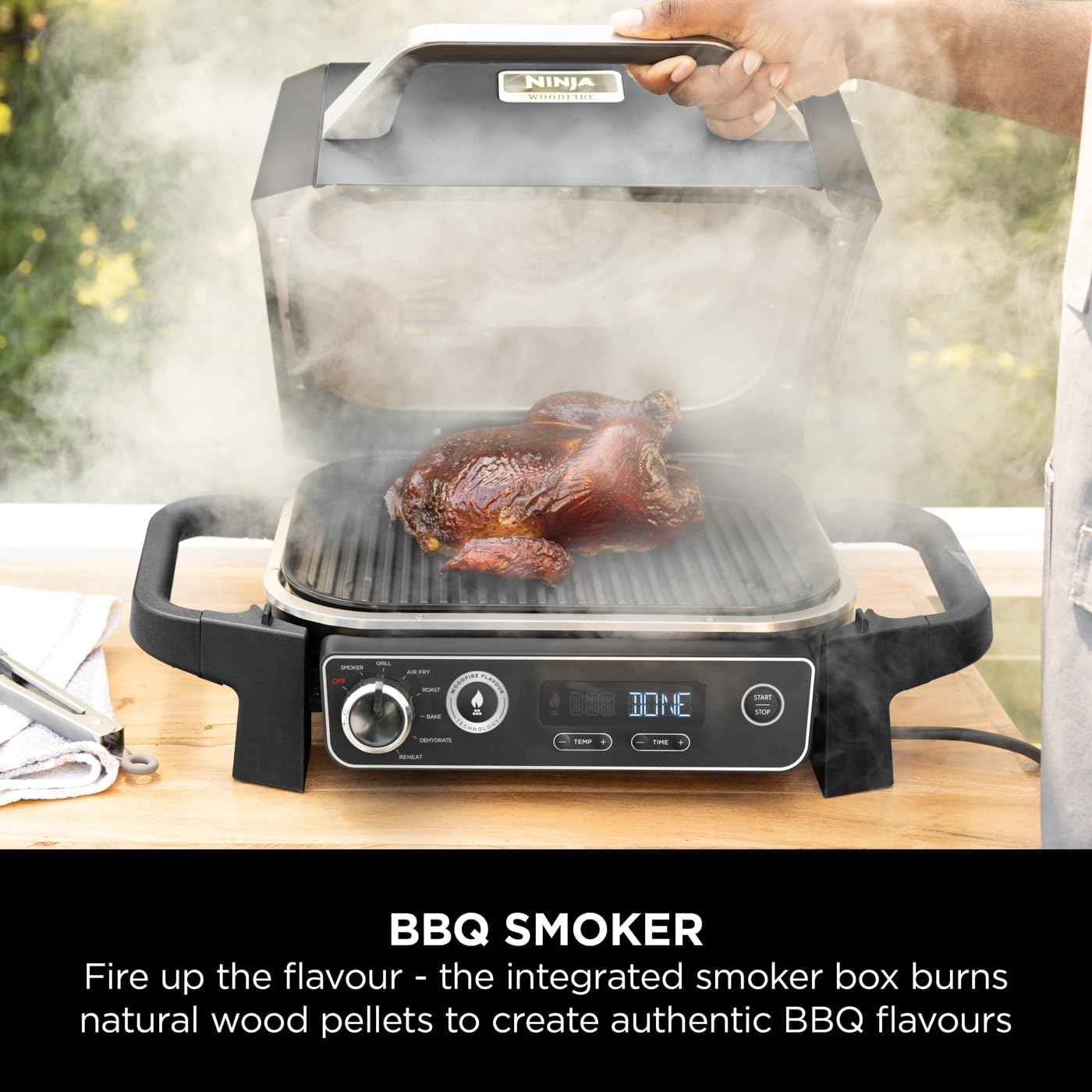 World Cup BBQ Kit: Ninja Woodfire Grill + Ninja Foodi StaySharp 14-Piece Knife Block