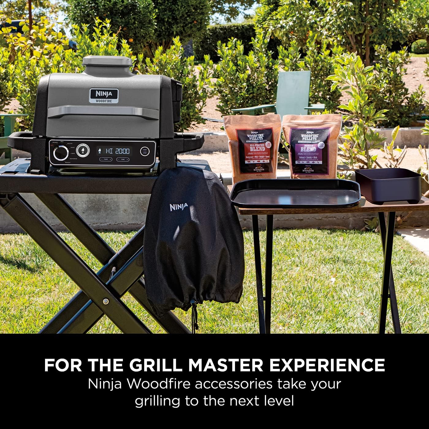 World Cup BBQ Kit: Ninja Woodfire Grill + Ninja Foodi StaySharp 14-Piece Knife Block