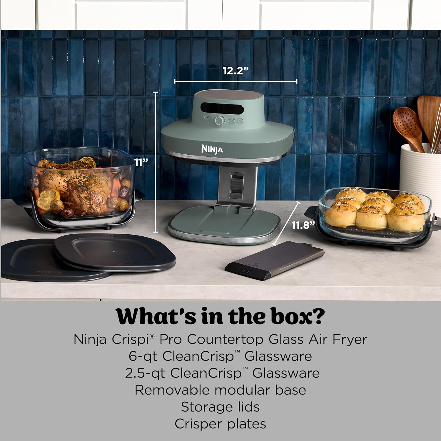 Late Summer Kit: Ninja Crispi 4-in-1 + Ninja StaySharp 14-Piece Knife Block